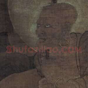 宋代 金大受《第十三尊者 因揭陀尊者图》国画人物工笔作品图片赏析