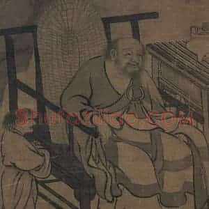 宋代《玄沙接物利生图》国画人物工笔作品图片赏析