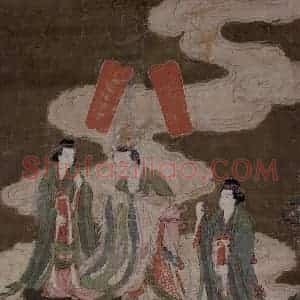 宋代 陆信忠《佛涅盘图》国画人物工笔作品图片赏析