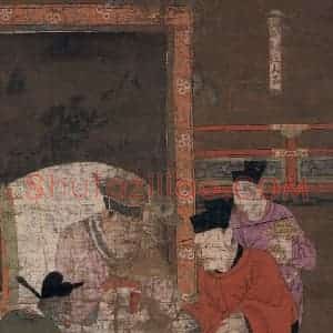 宋代 陆信忠《初江王》国画人物工笔作品图片赏析