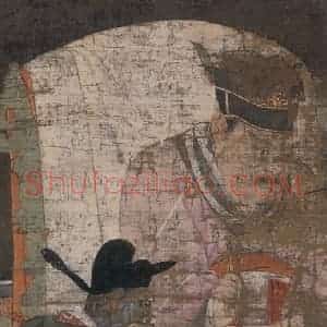 宋代 陆信忠《初江王》国画人物工笔作品图片赏析