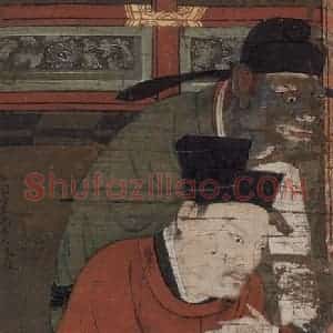 宋代 陆信忠《宋帝王》国画人物工笔作品图片赏析