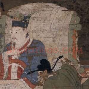 宋代 陆信忠《泰山王》国画人物工笔作品图片赏析