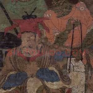 宋代《冥使王》国画人物工笔作品图片赏析