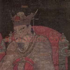 宋代《五官王》国画人物工笔作品图片赏析