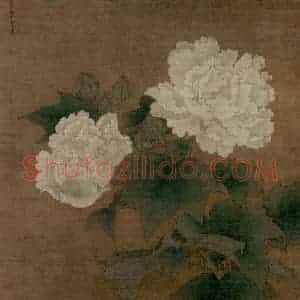 宋代 李迪《红白芙蓉图》国画花鸟工笔作品图片赏析