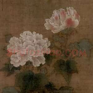 宋代 李迪《红白芙蓉图》国画花鸟工笔作品图片赏析