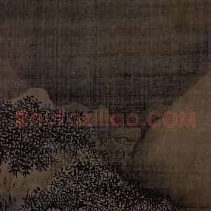 宋代 梁楷《雪景山水图》国画山水工笔作品图片赏析