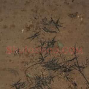 宋代 赵昌《竹虫图》国画花鸟工笔作品图片赏析