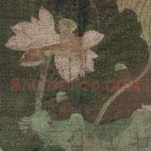 宋代《莲池水禽图》国画花鸟工笔作品图片赏析