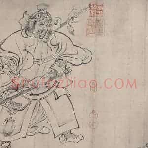 宋代《送子天王图》国画人物作品图片赏析
