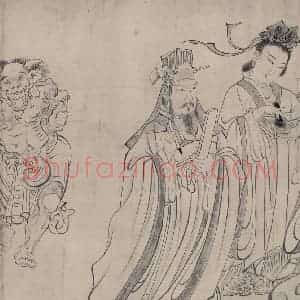 宋代《送子天王图》国画人物作品图片赏析