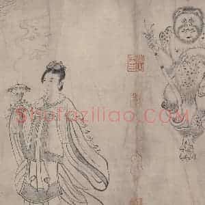 宋代《送子天王图》国画人物作品图片赏析
