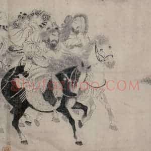 金代 宫素然《明妃出塞图》国画人物作品图片赏析