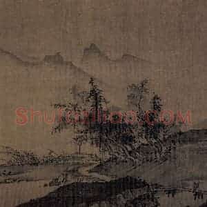 宋代 夏圭（传）《山水图》国画综合作品图片赏析