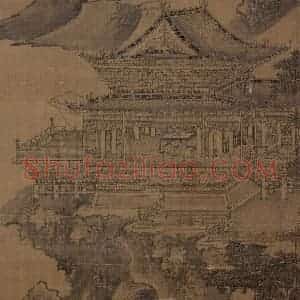 宋代 郭忠恕（传）《明皇避暑宫图》国画综合作品图片赏析