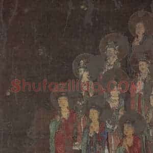 宋代《阿弥陀净土图》国画人物作品图片赏析