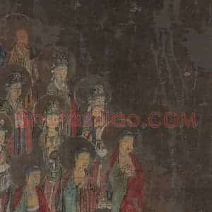 宋代《阿弥陀净土图》国画人物作品图片赏析