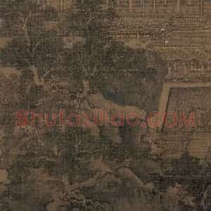 宋代 郭忠恕（传）《明皇避暑宫图》国画综合作品图片赏析