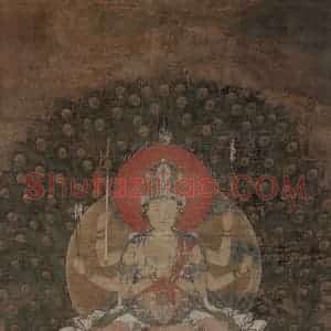 宋代《孔雀明王图》国画人物作品图片赏析