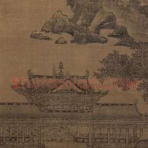 宋代 郭忠恕（传）《明皇避暑宫图》国画综合作品图片赏析