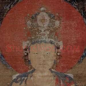 宋代《孔雀明王图》国画人物作品图片赏析
