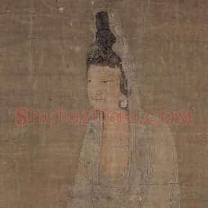 宋代《白衣观音图》国画人物作品图片赏析