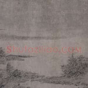 宋代 燕文贵《江山楼观图》国画山水作品图片赏析
