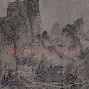 宋代 燕文贵《江山楼观图》国画山水作品图片赏析
