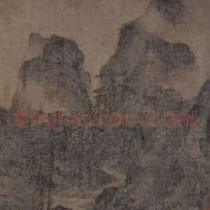 宋代 胡舜臣《送郝玄明使秦书画图》国画山水作品图片赏析