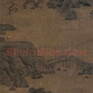 宋代《秋江渔艇图》国画山水作品图片赏析