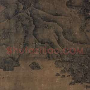 宋代《秋江渔艇图》国画山水作品图片赏析