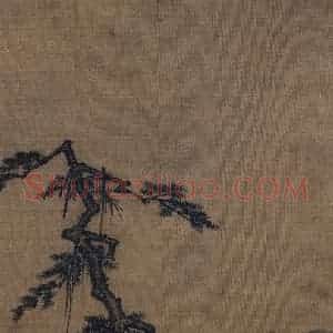 宋代 马远《古松楼阁图》国画综合作品图片赏析