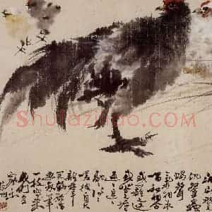 1958年 蔡鹤洲《全家乐》国画花鸟作品图片赏析