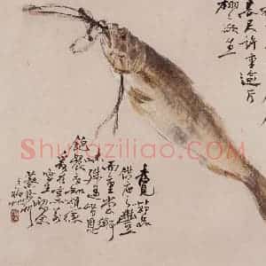 1961年 蔡鹤洲《食鱼小记》国画综合作品图片赏析