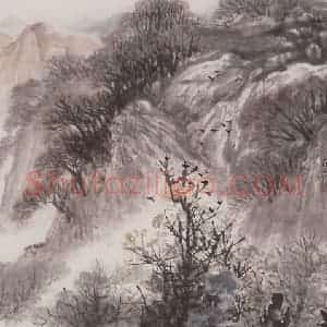 1961年 蔡鹤洲《丛林鹿影》国画综合作品图片赏析