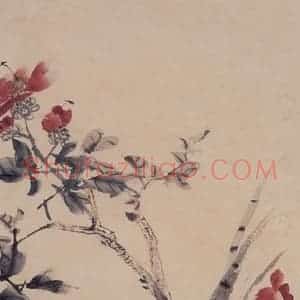 1953年 蔡鹤洲《雉鸡》国画花鸟作品图片赏析