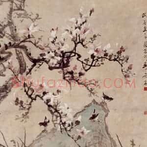1954年 蔡鹤洲《仲春赋》国画花鸟作品图片赏析