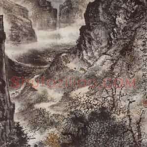 1956年 蔡鹤洲《闽浙交界所见》国画山水作品图片赏析