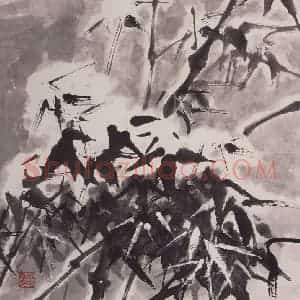 1991年 彭友善《铁骨冰心》国画花鸟作品图片赏析