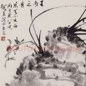 1996年 彭友善《王者之香》国画花鸟作品图片赏析