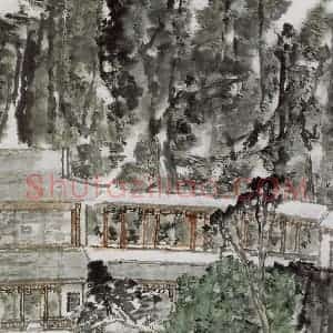 1996年 童中焘《沉醉春风》国画山水作品图片赏析
