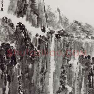 2003年 童中焘《风泉清听》国画山水作品图片赏析