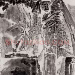 2002年 童中焘《雁荡山色》国画山水作品图片赏析