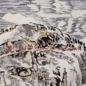 2005年 童中焘《梵音》国画山水作品图片赏析