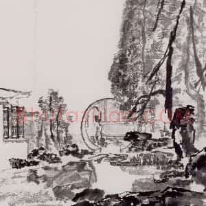 2006年 童中焘《庭院深深》国画山水作品图片赏析