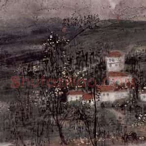 2005年 曾宓《春光装点谁家院》国画综合作品图片赏析