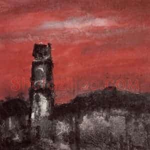1999年 曾宓《夕阳似火》国画综合作品图片赏析