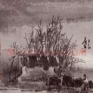 1999年 曾宓《山水册页》国画山水作品图片赏析