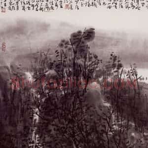 2001年 曾宓《幽谷泉声》国画综合作品图片赏析